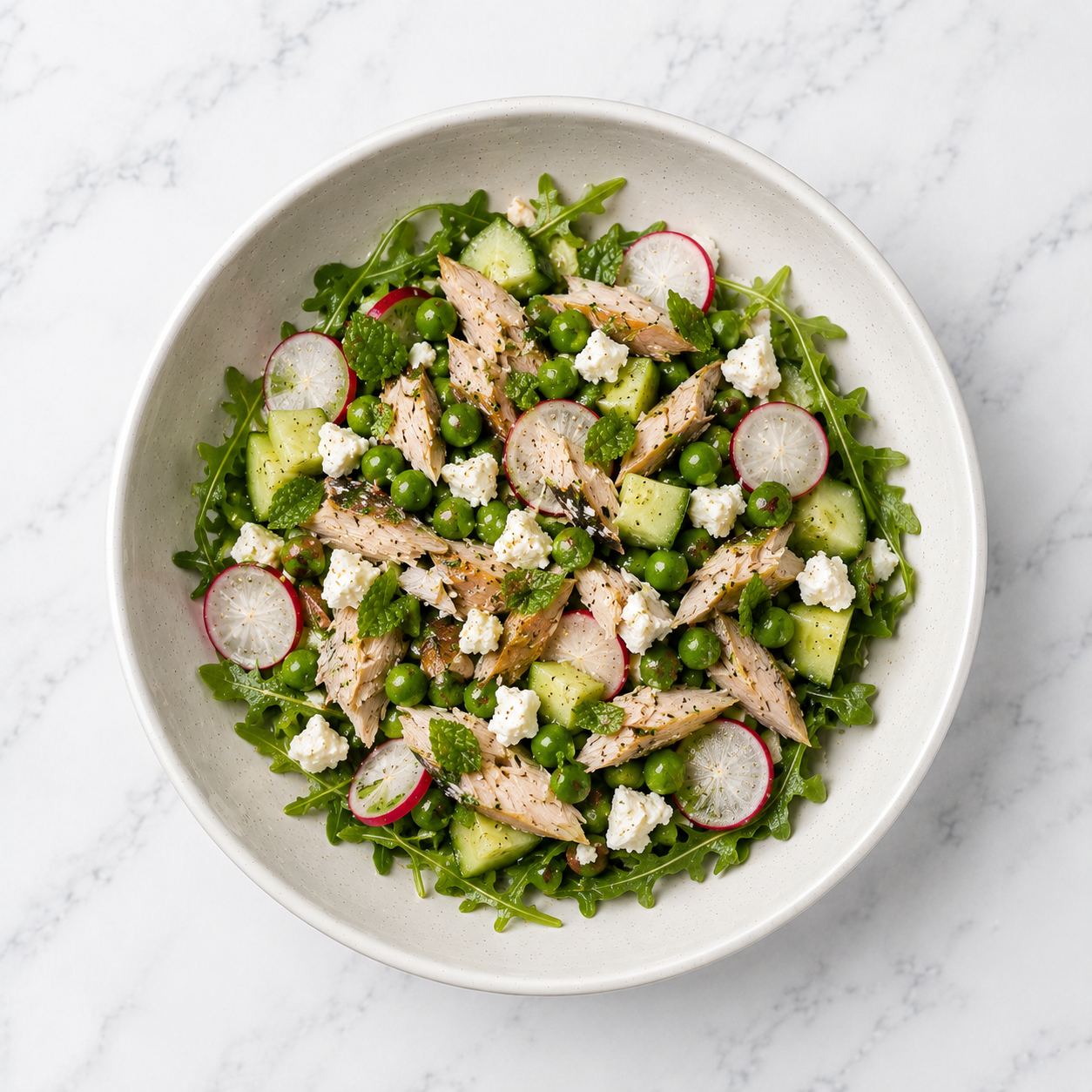 Smoked Mackerel, Mint & Cucumber Chopped Salad