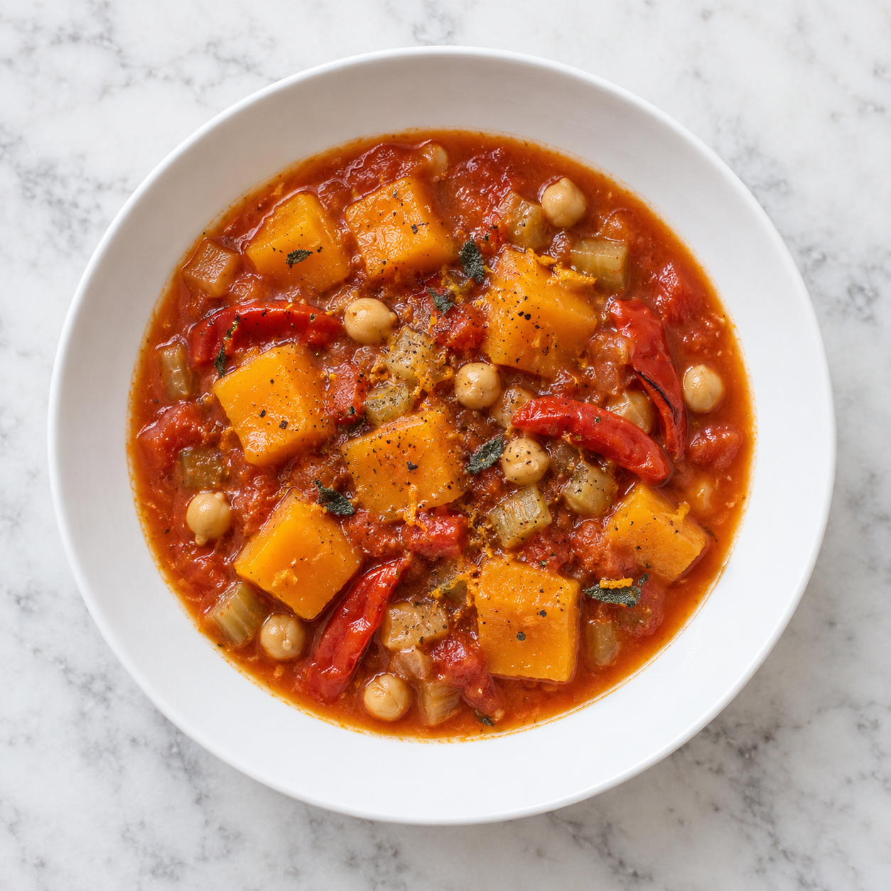 Zesty Butternut Squash and Chickpea Stew