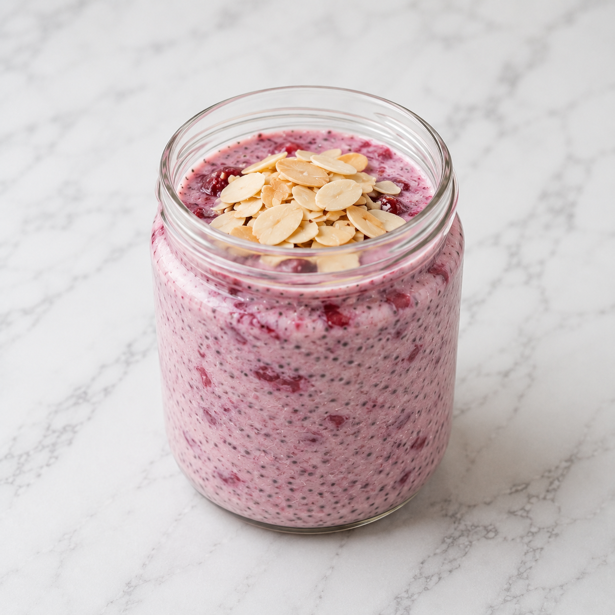 Cherry Bakewell Chia Pudding