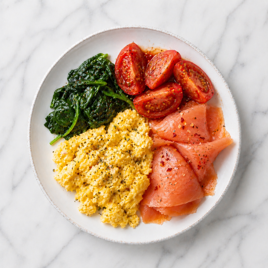 Smoked Salmon + Scrambled Egg Plate