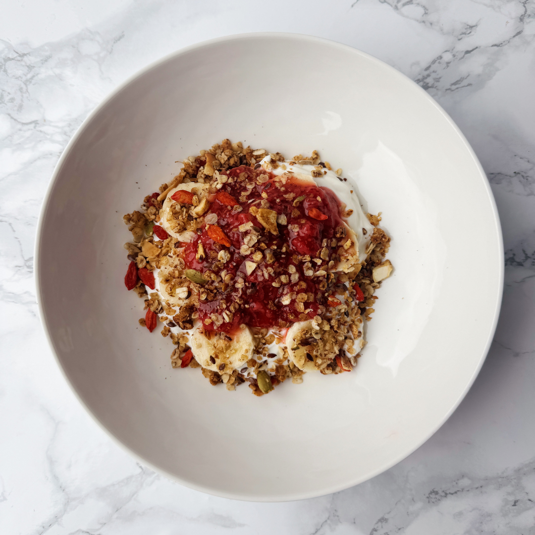 Strawberry Compote Yoghurt Bowl