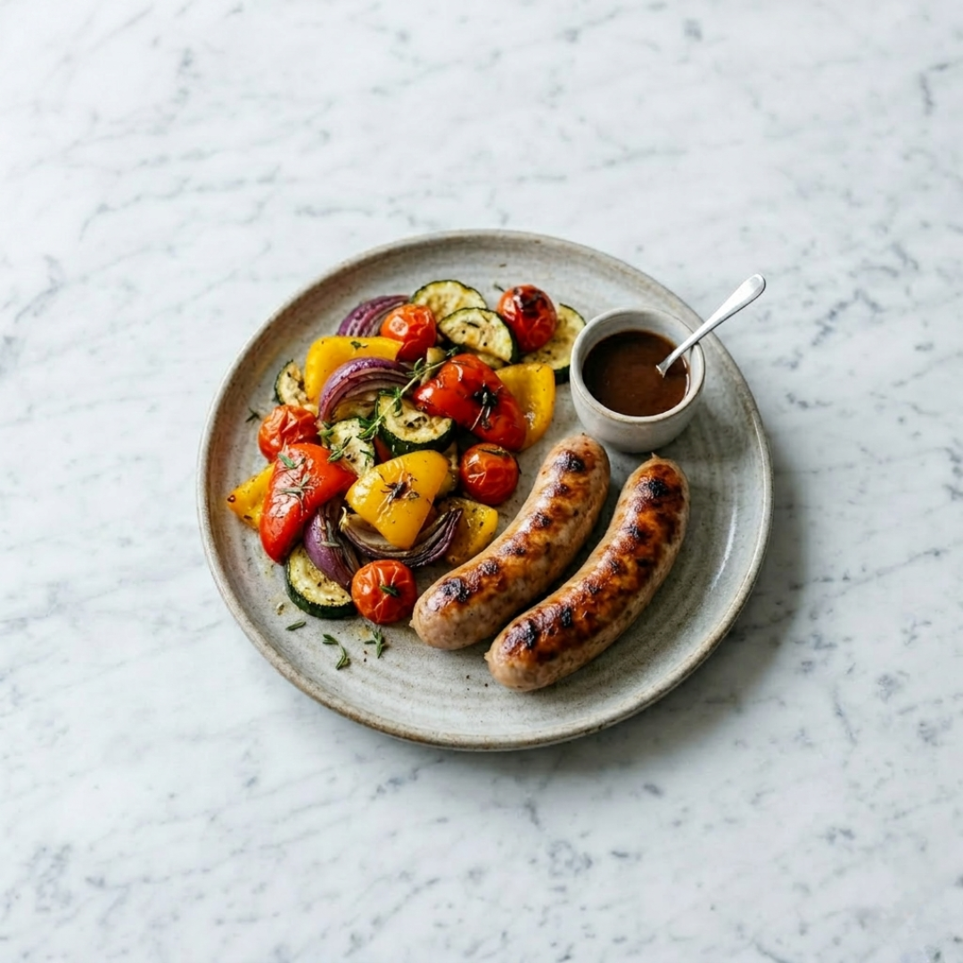 Sausages + Veg