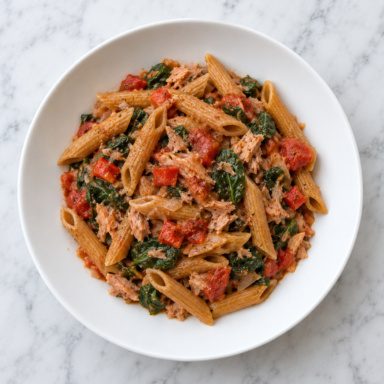 Tuna and Spinach Pasta