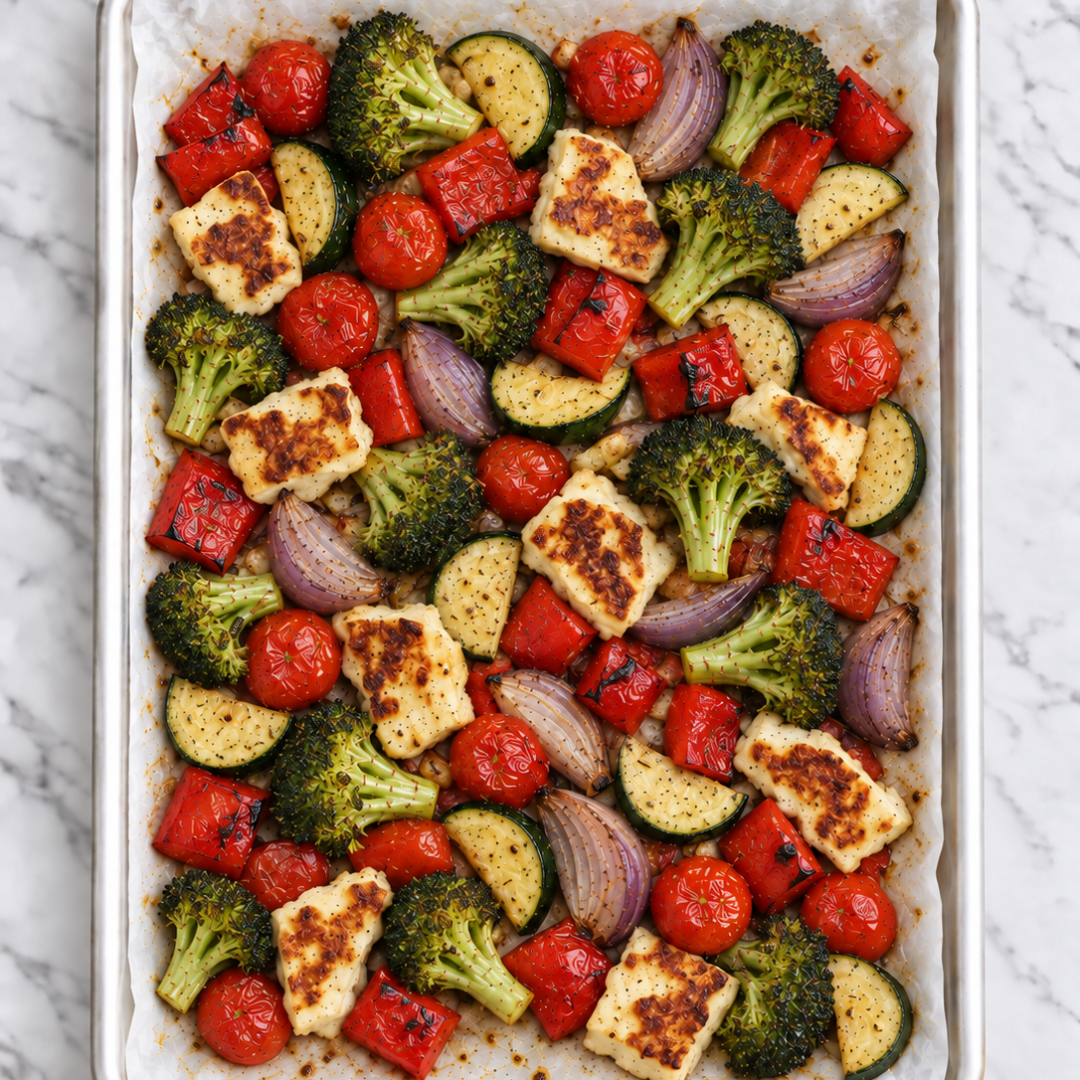 Halloumi & Mediterranean Vegetable Traybake