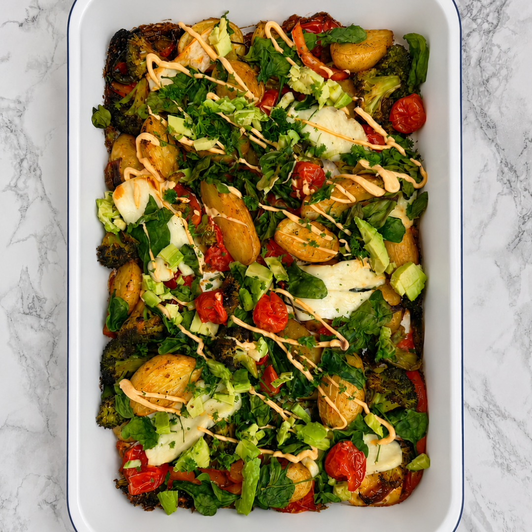 Smoky Halloumi & Potato Traybake