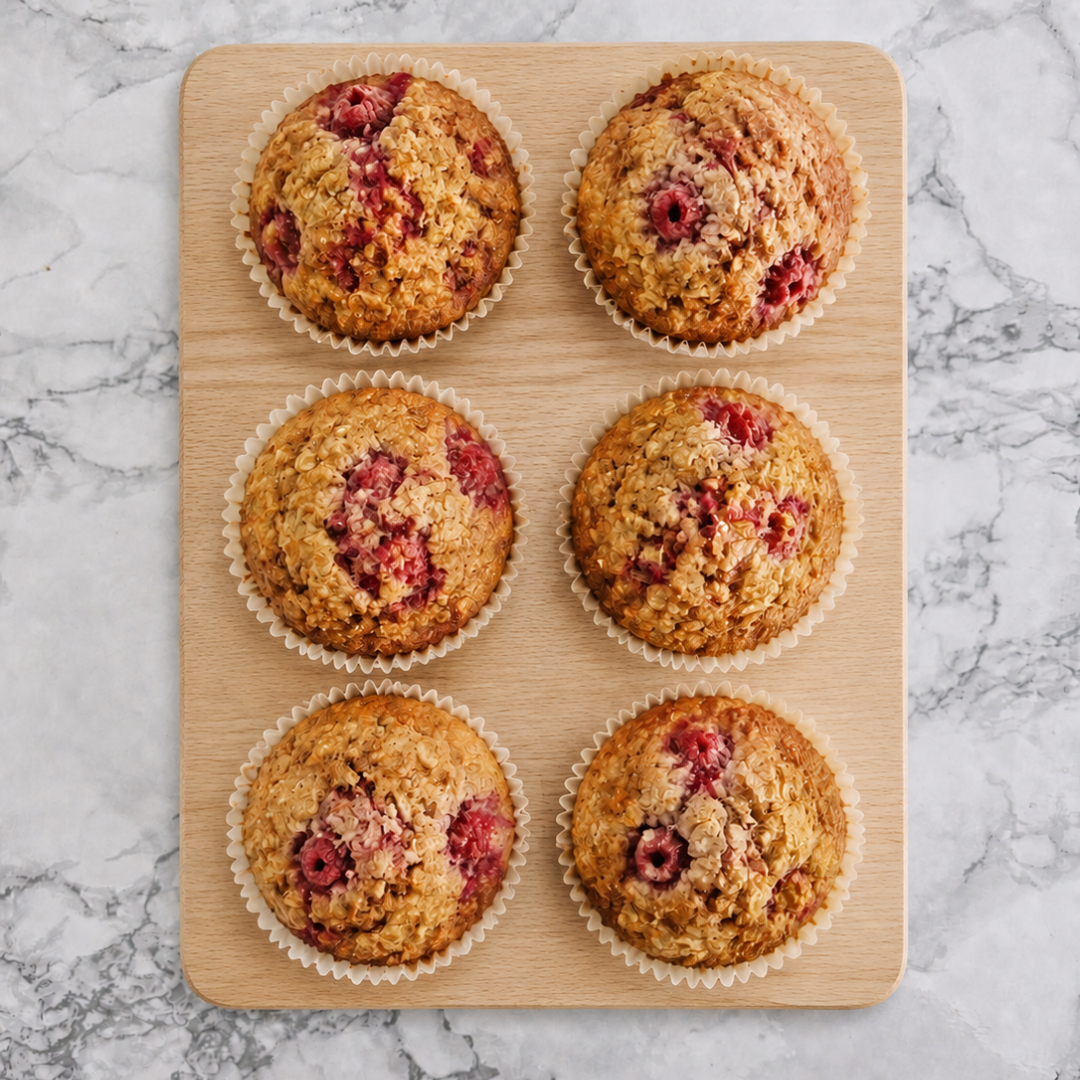 Oat and Raspberry Muffins