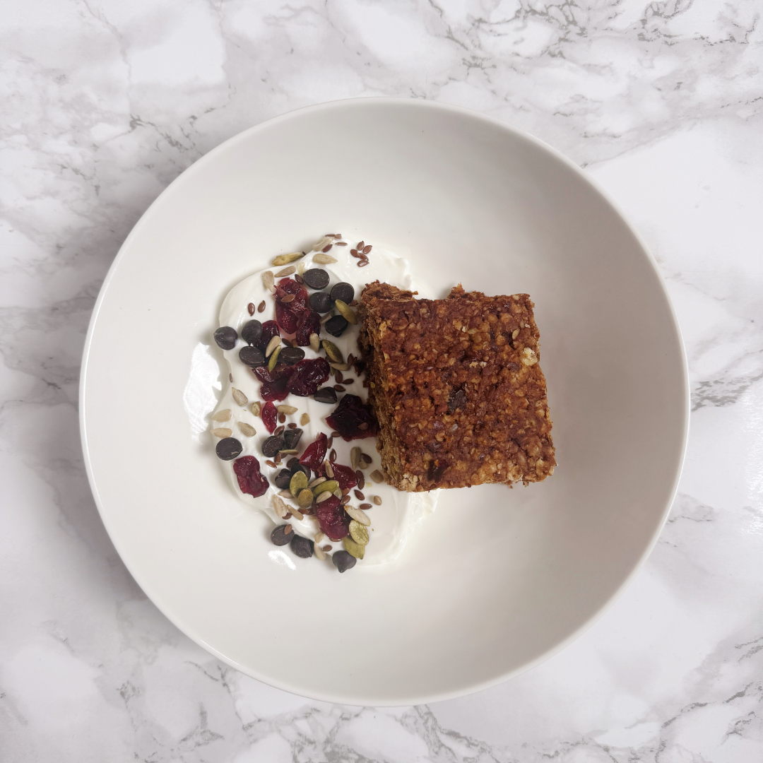 Cranberry + Dark Choc Breakfast Squares