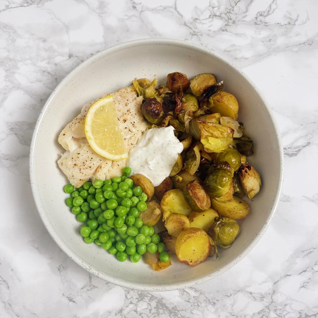 Cod, Baby Potatoes and Veggies