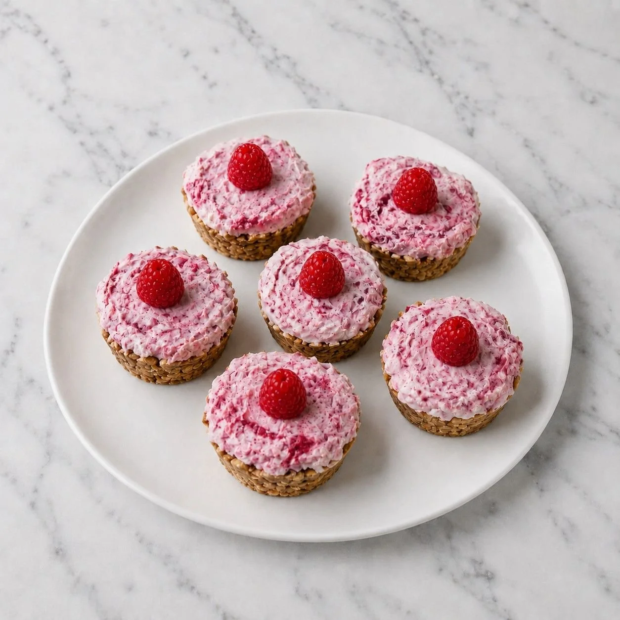 Frozen Raspberry and Yoghurt Granola Cups