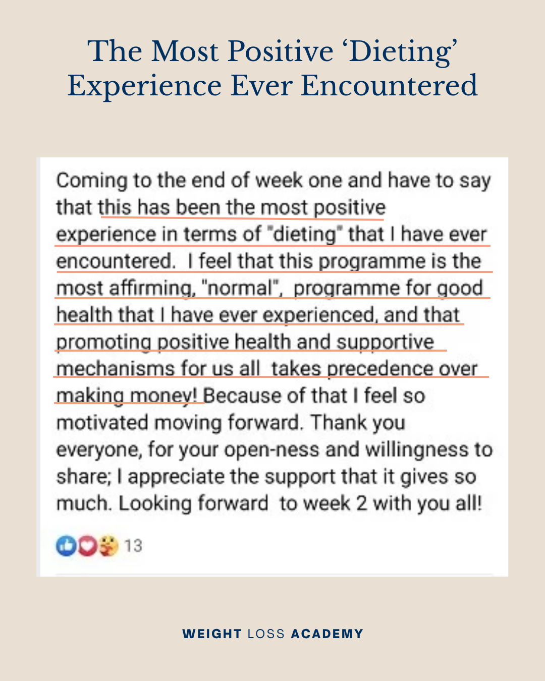 21 Day Reset - Written Testimonial - most positive experience