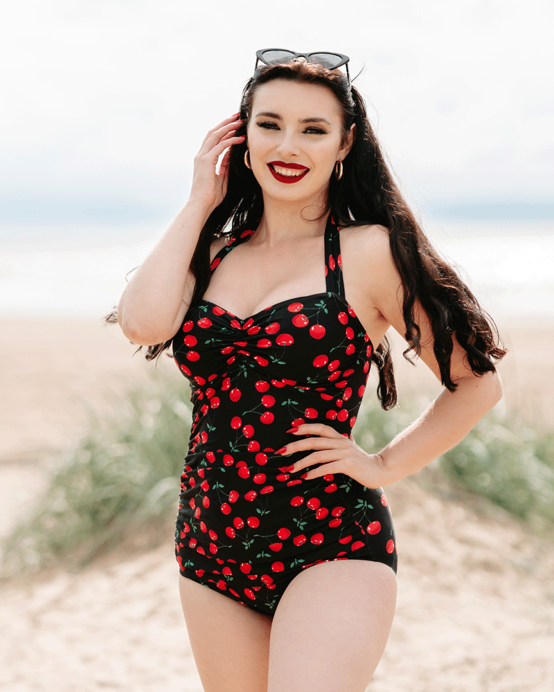 Black Cherry Esther Williams Swimsuit