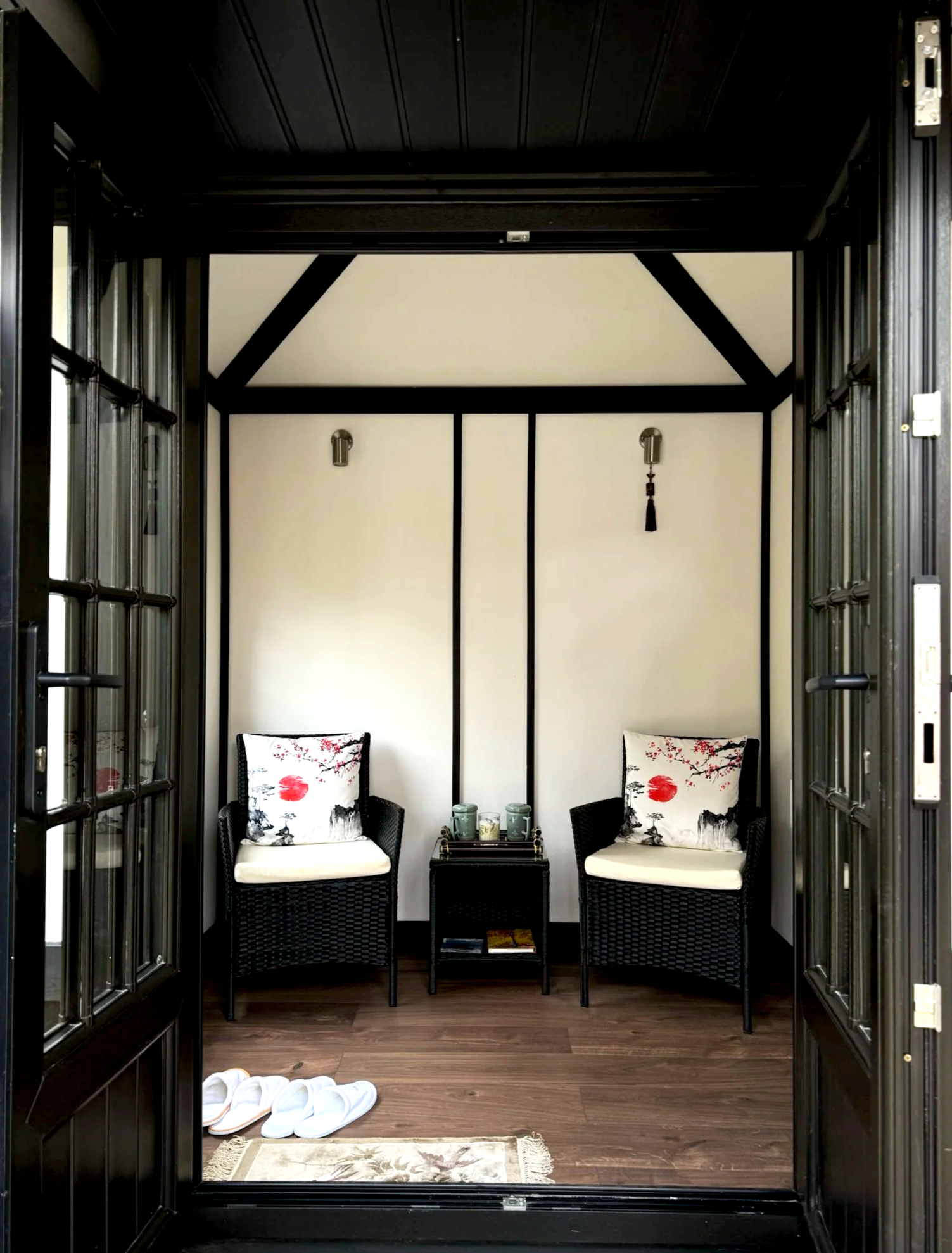 Japanese garden room interior Bristol
