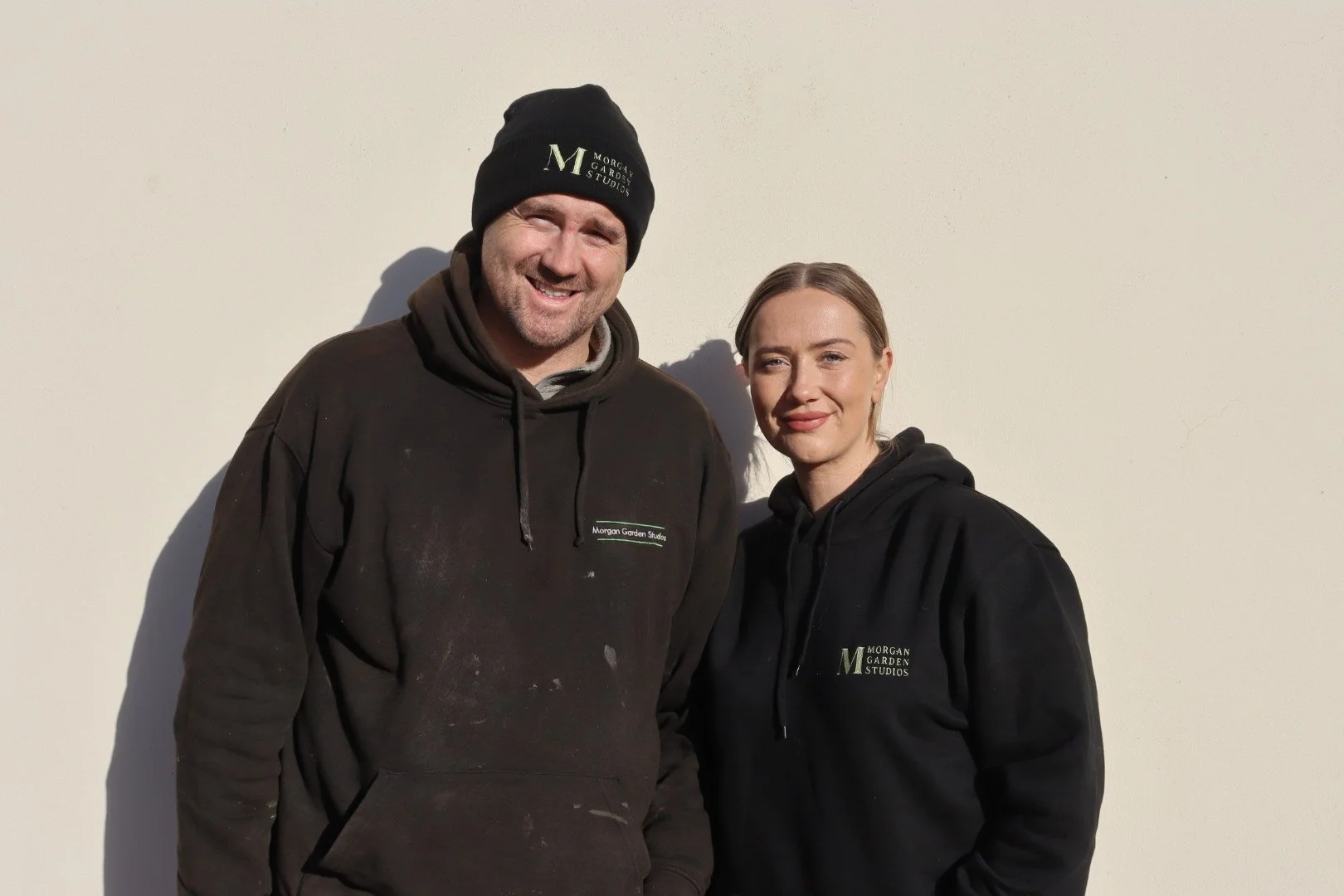 John and Amelia Morgan managing jobs onsite.