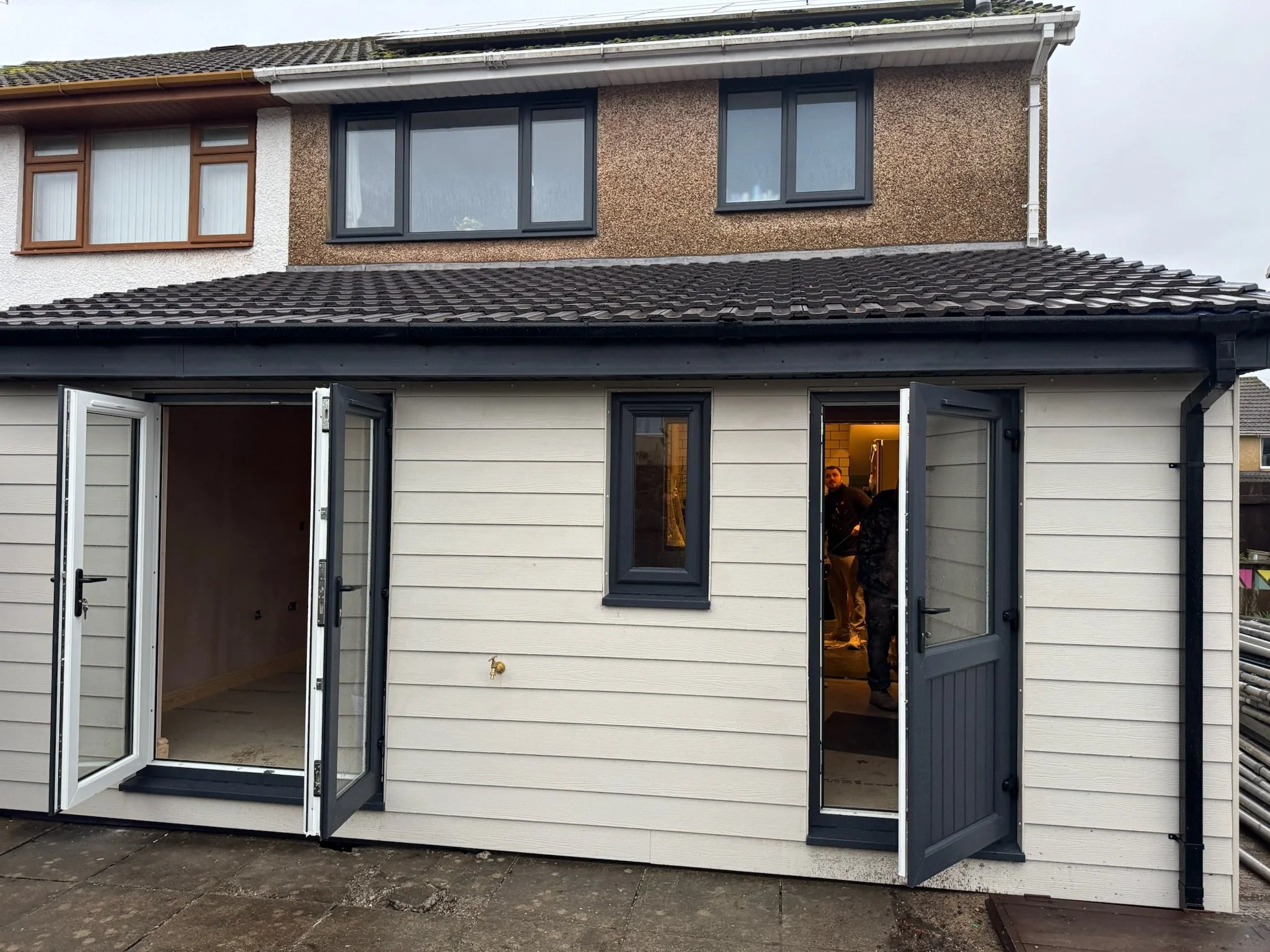 Complete modular extension Morgan Garden Studios South Wales