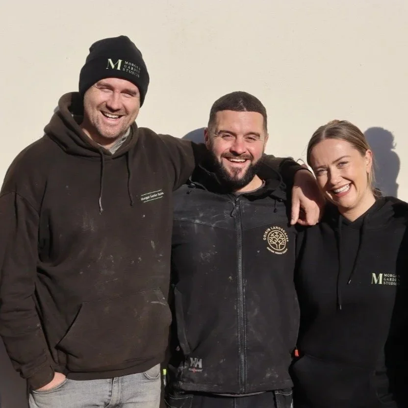 Amelia and John MOrgan with partners from Origin Landscapes.