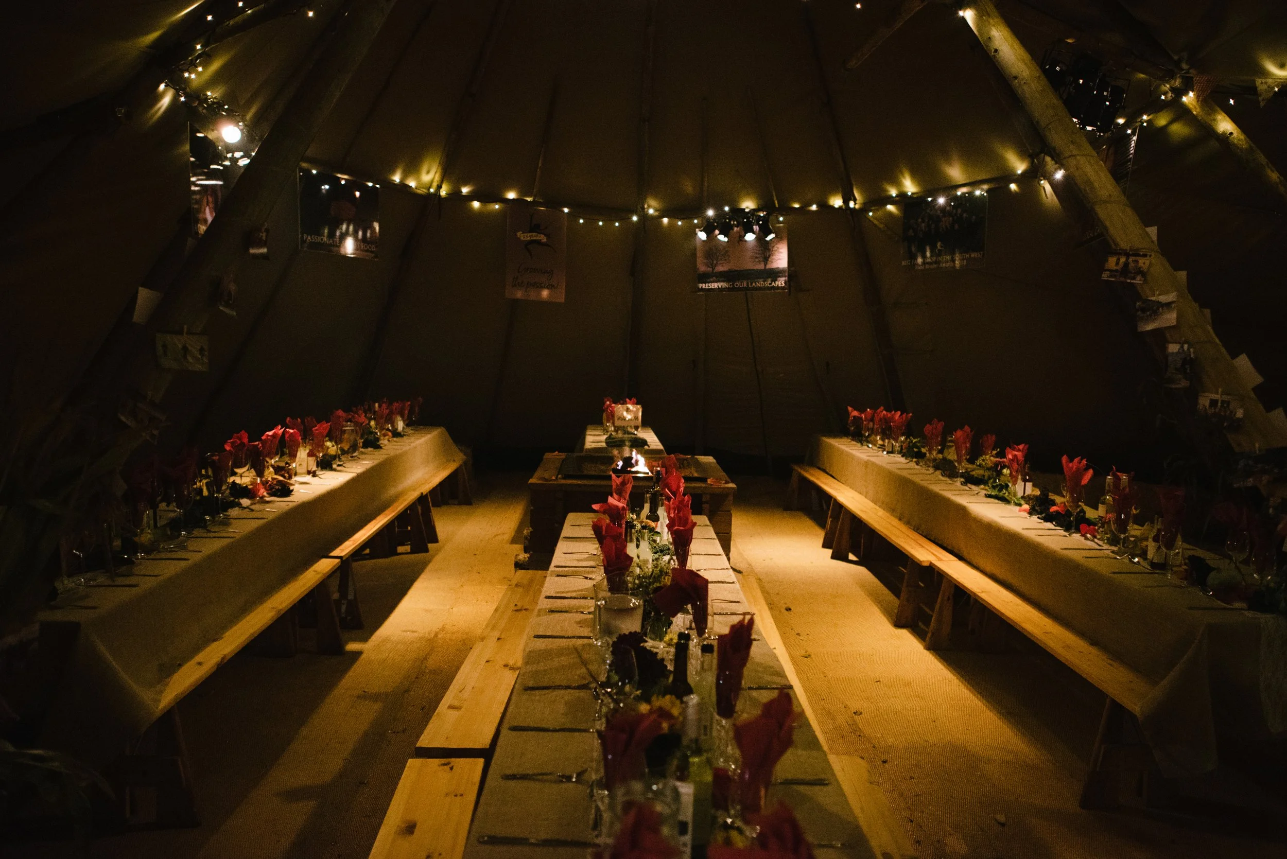 Corporate tipi hire Darts Farm Devon