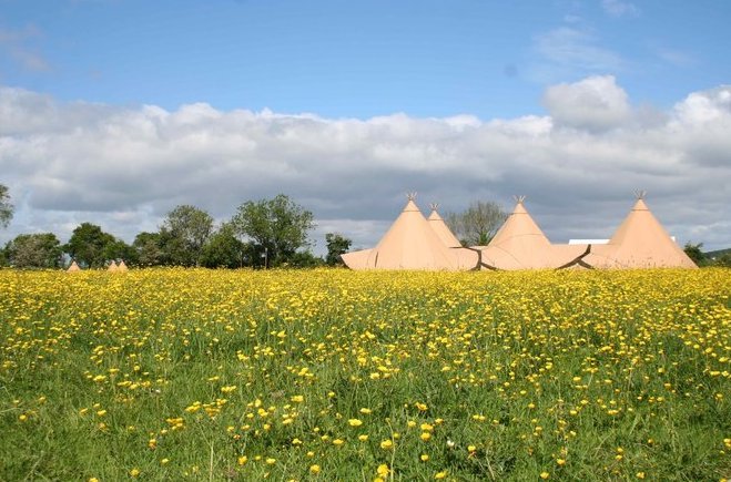 Tipi Hired for a wedding in cornwall
