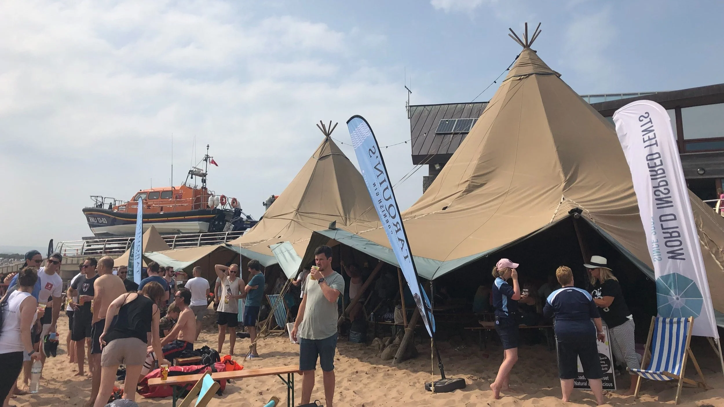 Tipi event hire South West beach rugby Devon