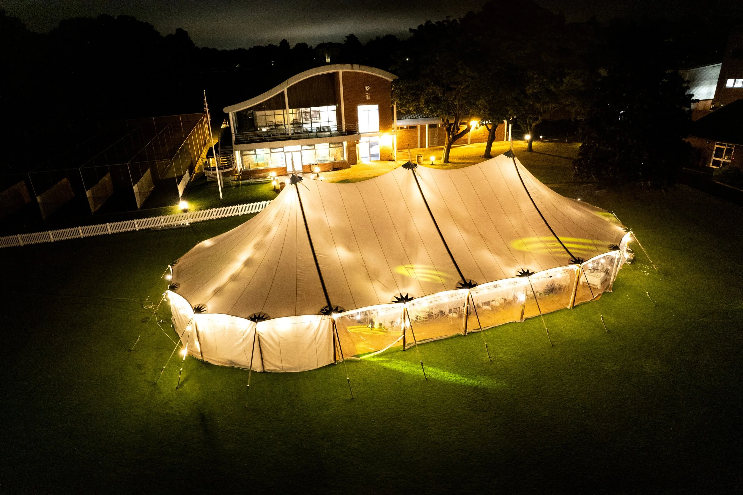 Sailcloth marquee wedding hire Cornwall