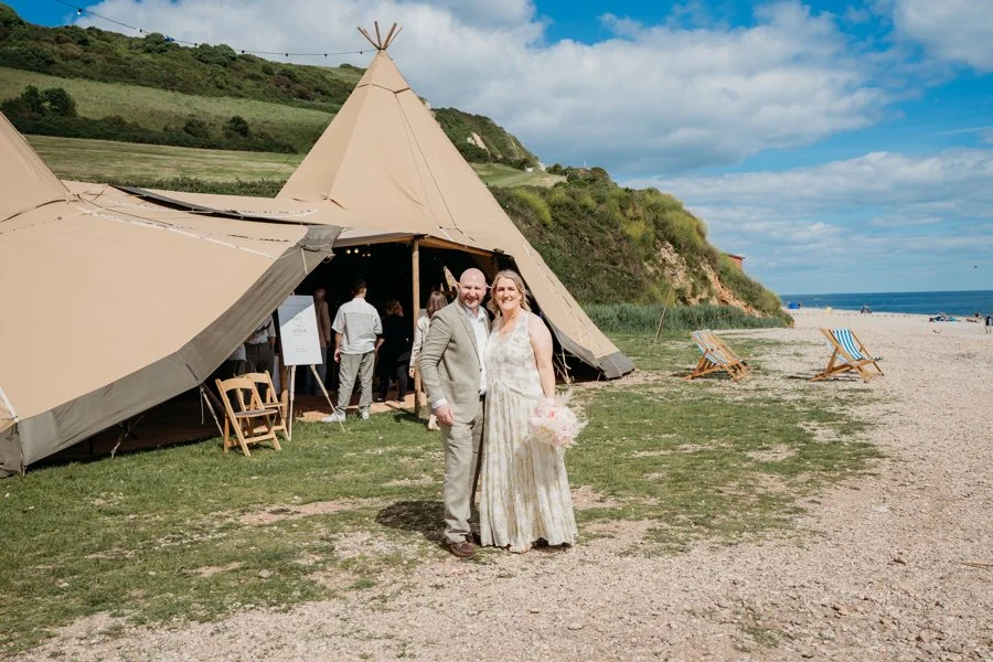 Tipi wedding hire Devon countryside