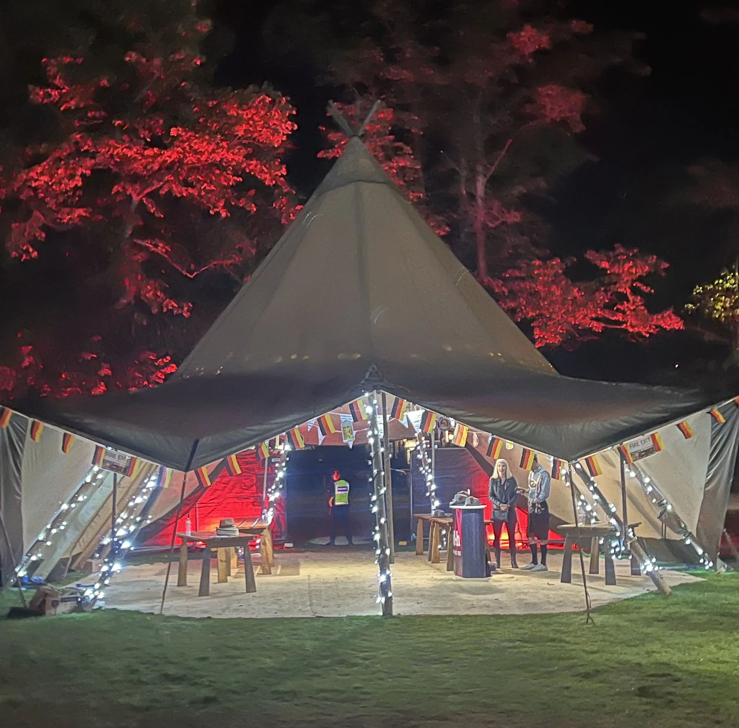 Festival tent hire at Octoberfest event, England