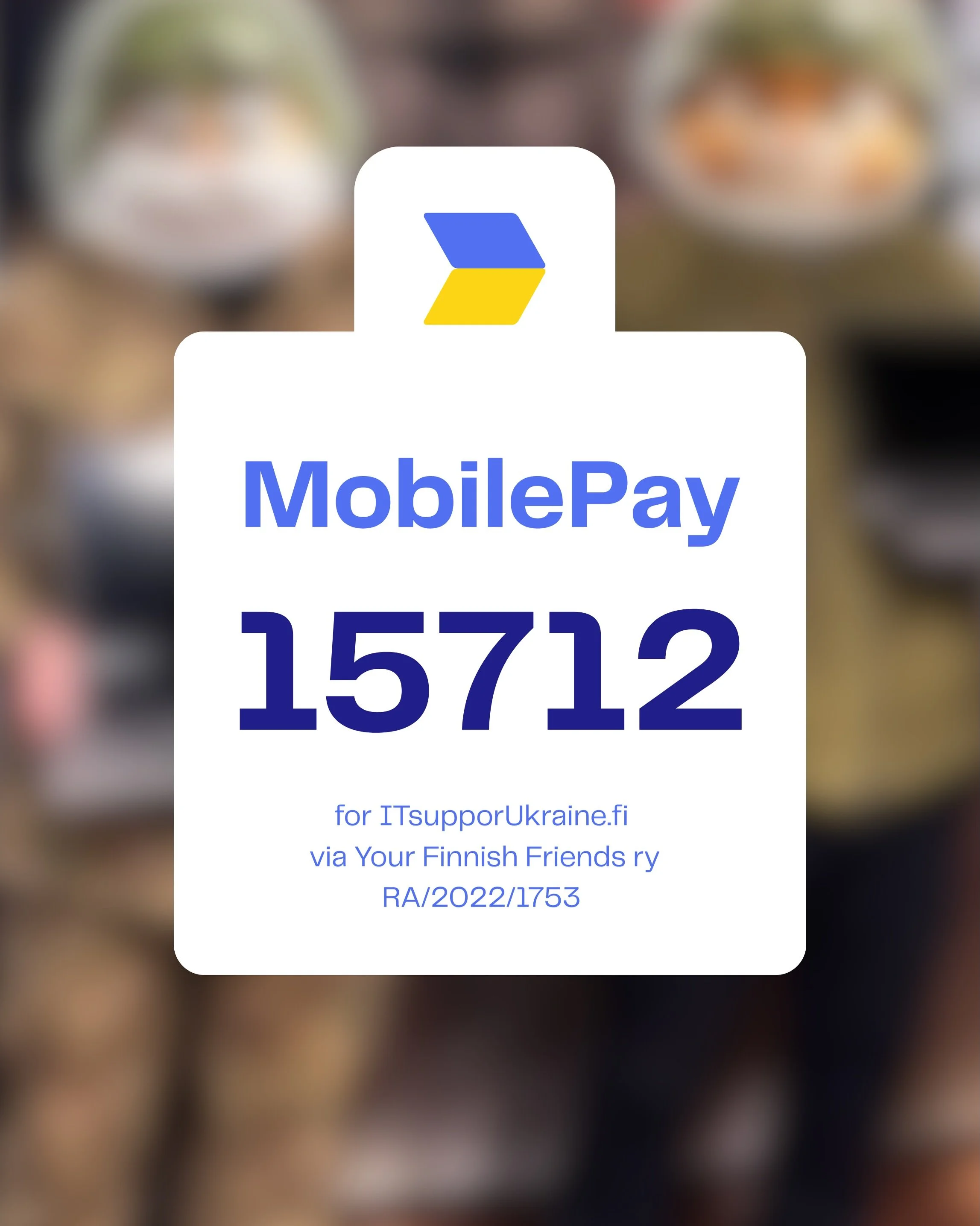 Tue ITSU 💙 MobilePay: 15712

Vapaaehtoisten ITsupportUkraine toimii yhdess&auml; @yourfinnishfriends ry:n ja monien muiden yhdistysten ja yksitt&auml;isten aktiivien kanssa. Toimitamme IT-tekniikkaa Ukrainan puolustuksen tueksi.

Hankkeellemme ohjat