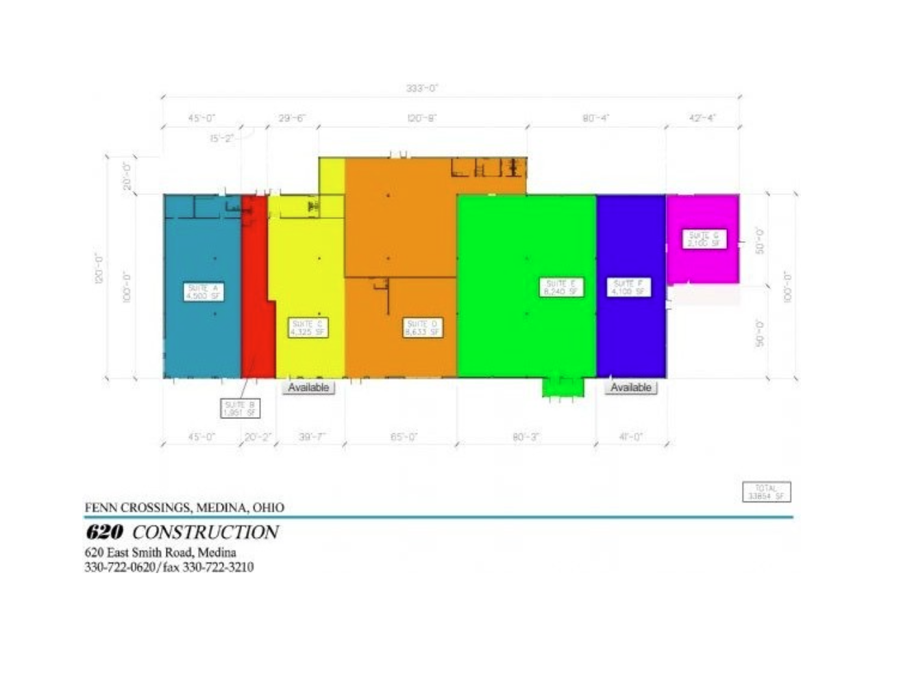Fenn Plaza Suite A floor plan, 4,500 SF, Medina, Ohio