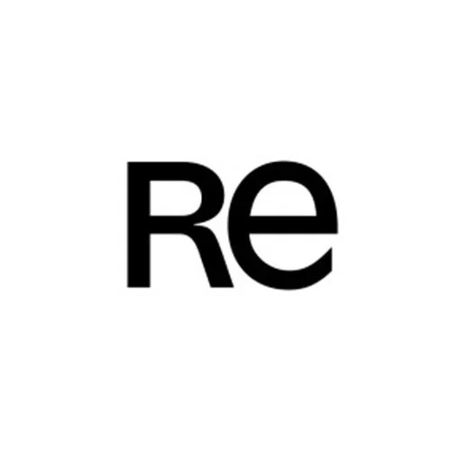 A black-and-white image with the text "Re" in bold font.