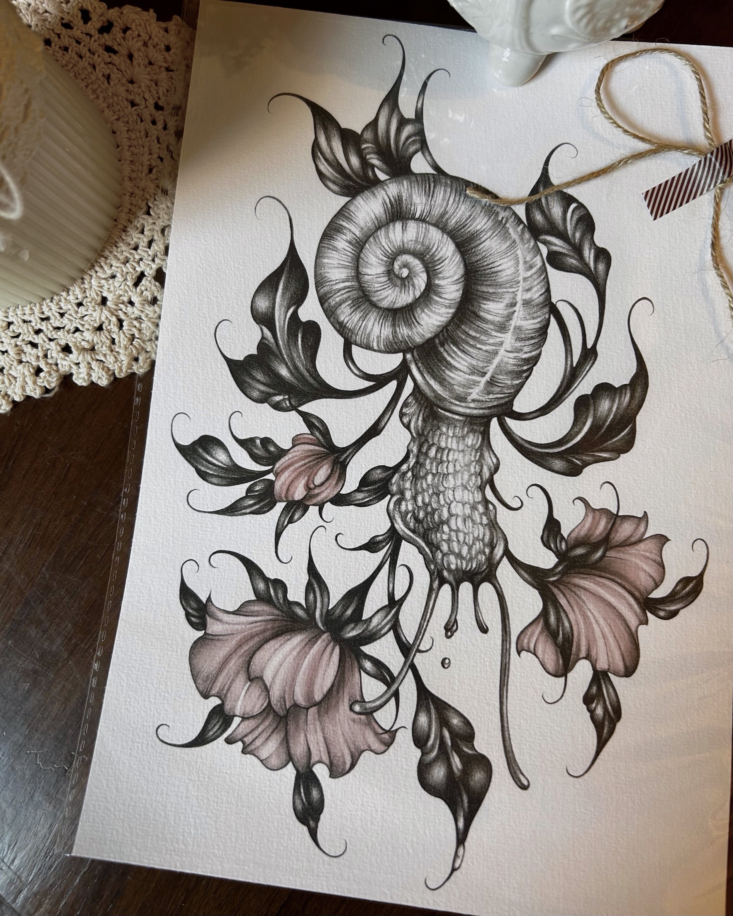 blooming snail A4 print I.jpg