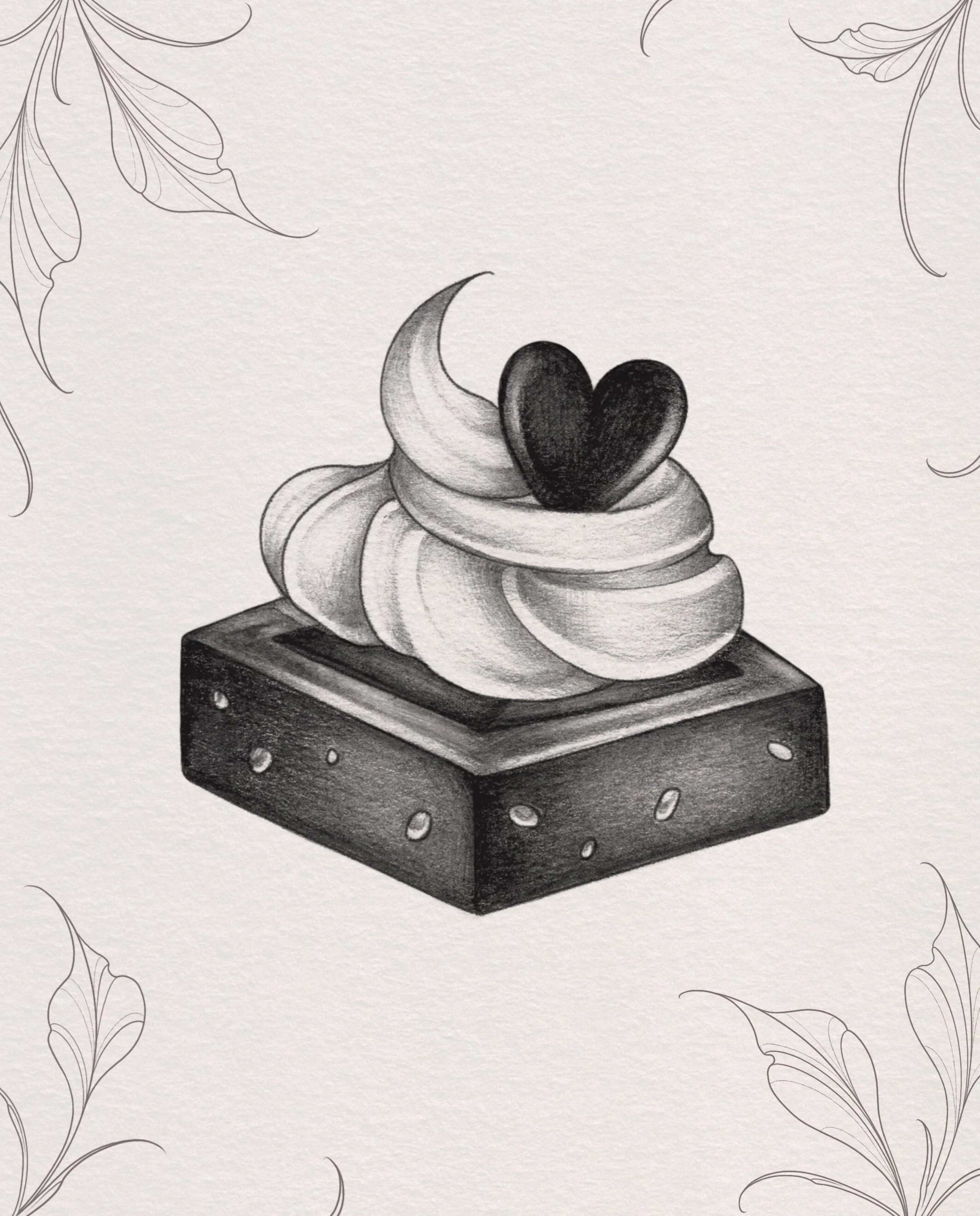 Chocolate with whipped cream