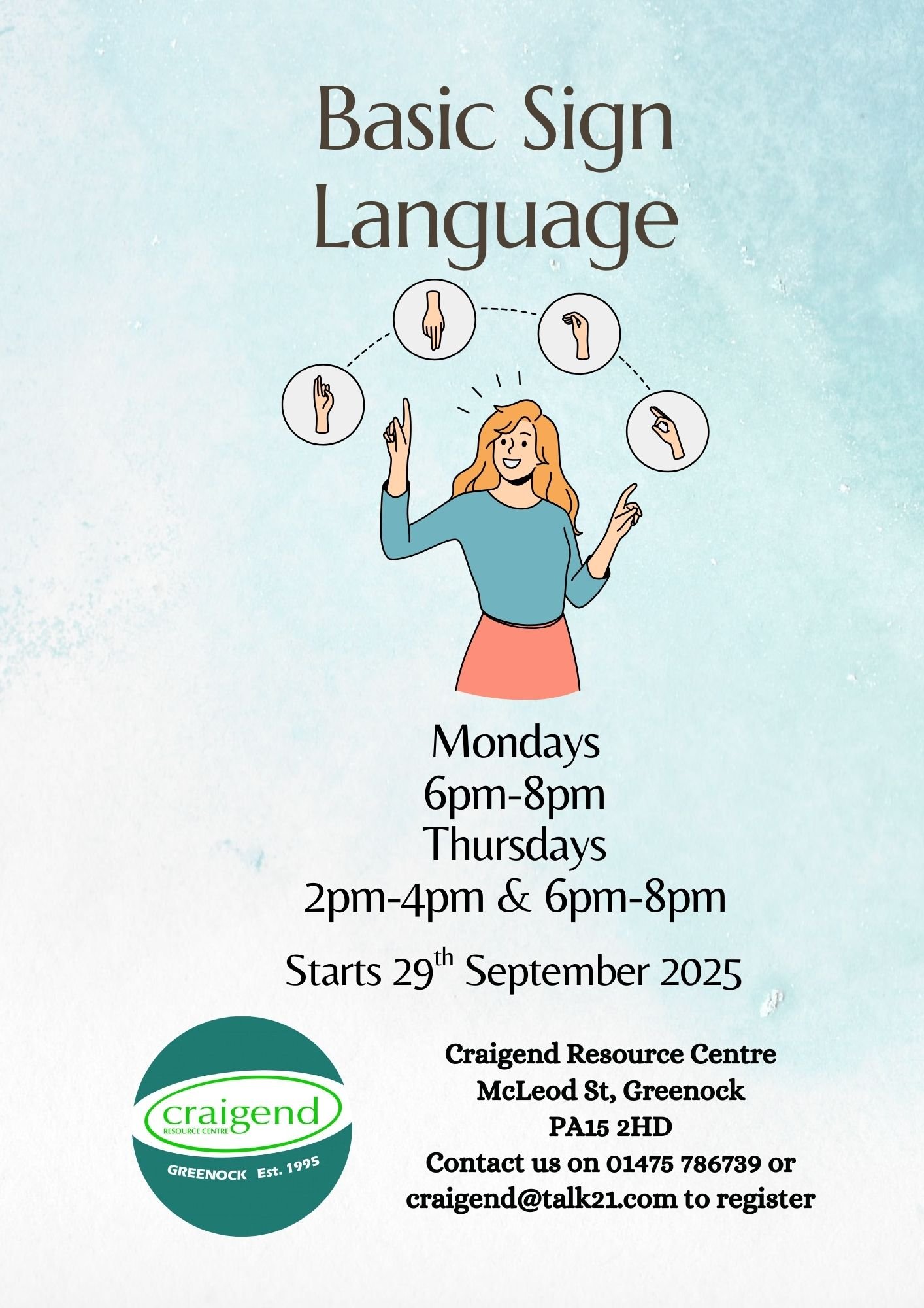 Classes — Craigend Resource Centre