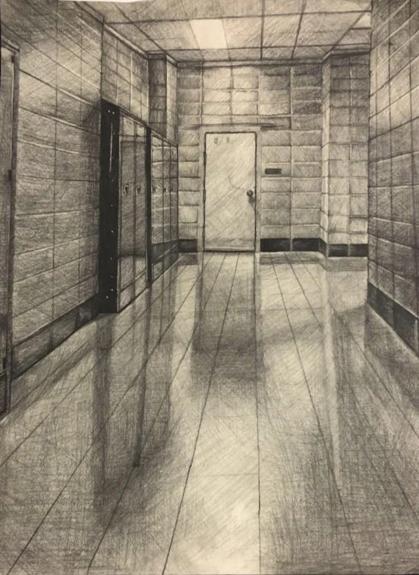 One Point Perspective Graphite