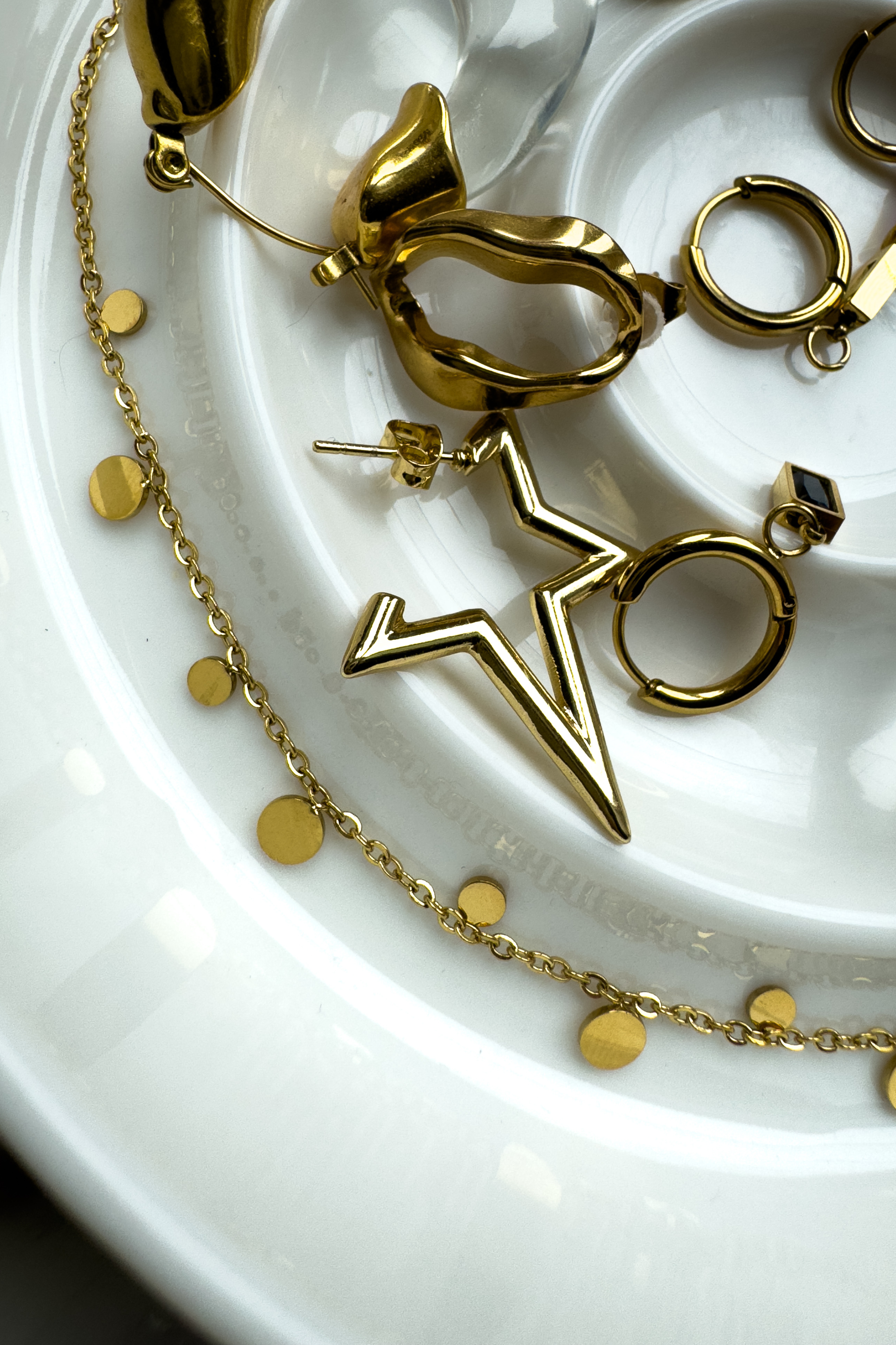 Solstice Necklace. 18K Gold Plated Necklace with Golden Coins. Waterproof. Emilia Burk