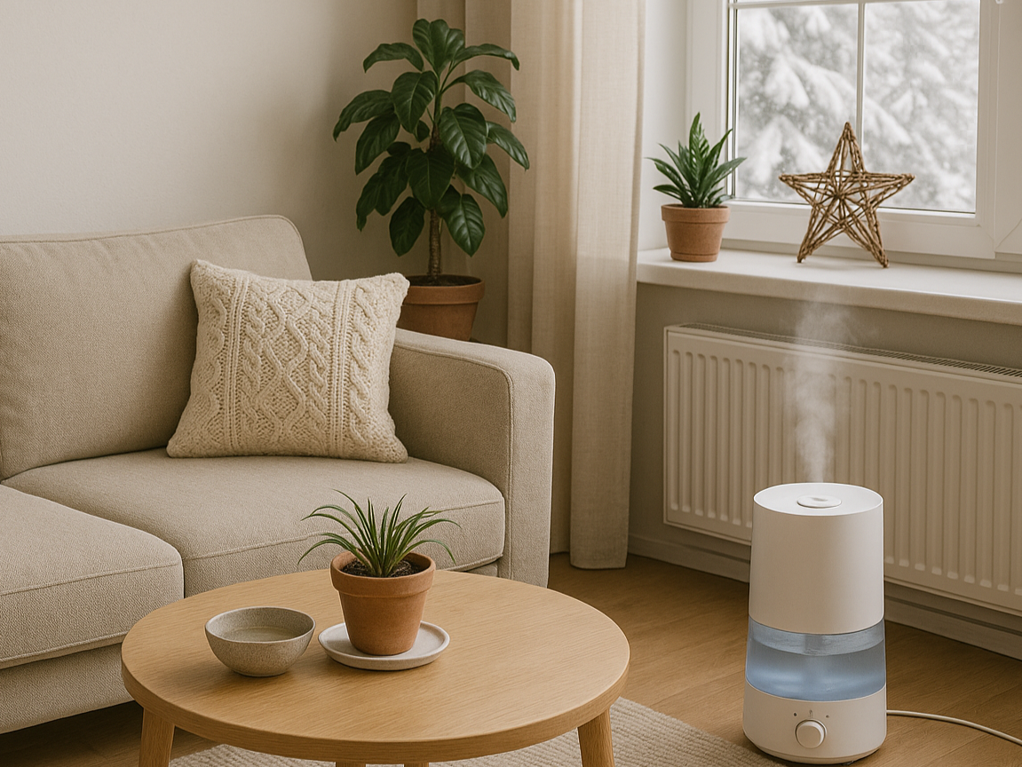 Humidifier in a Cozy Living Room