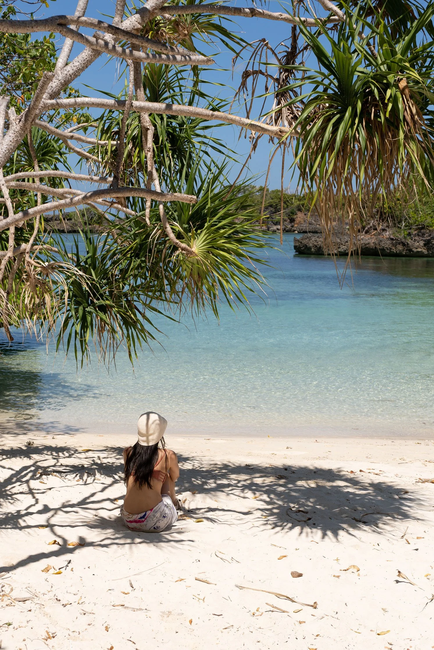 Relaxing on a hidden beach in Guimaras Philippines
