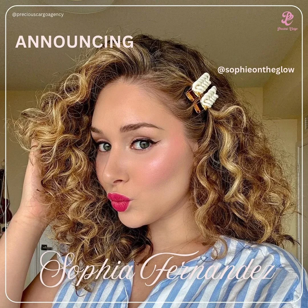 We&rsquo;re thrilled to welcome @sophieontheglow to the Precious Cargo family! 💫💖

Sophia is known for her vibrant, high-energy beauty content that celebrates bouncy, healthy hair and glowing skin. Her passion for wellness and self-care shines thro