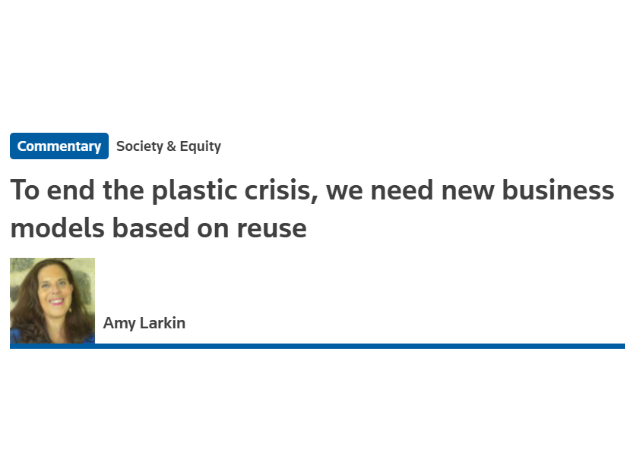 May 2025 - Reuters publishes piece by PR3 on the business need for reuse. 