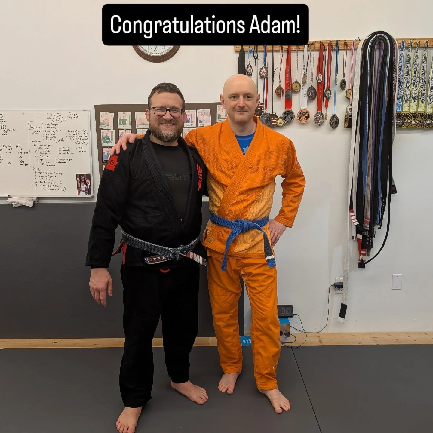Congratulations Adam! You are an example of hard work, consistency, and being a great training partner. Looking forward to many more days on the mat with you, my friend.