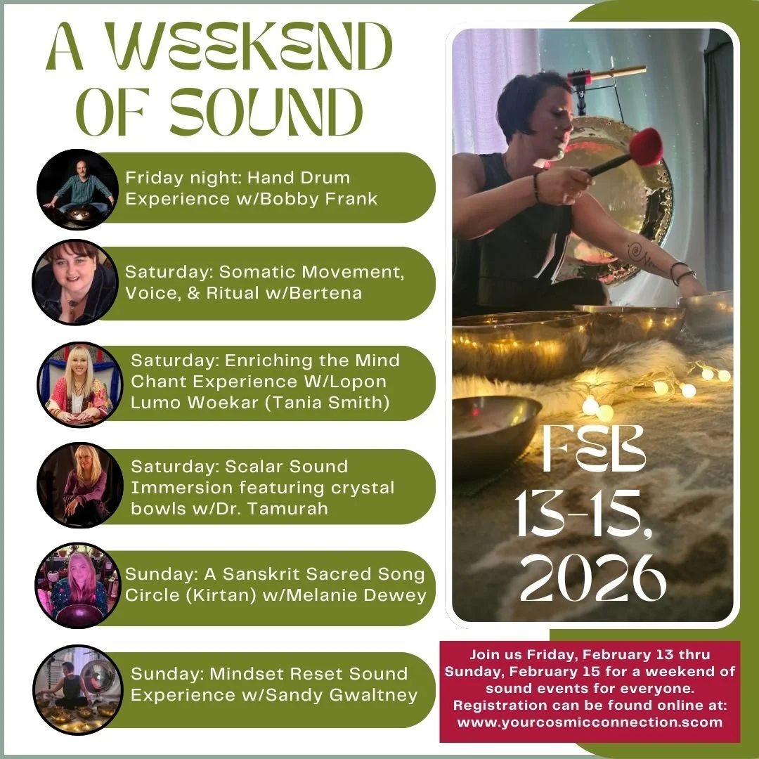Excited to part of this great weekend of sound events happening at @cosmicconnectionsnashville this Friday 2/13 through Sunday. Link in bio to register and find more info on each offering. 

From my friends at Cosmic Connections: 

We&rsquo;re excite