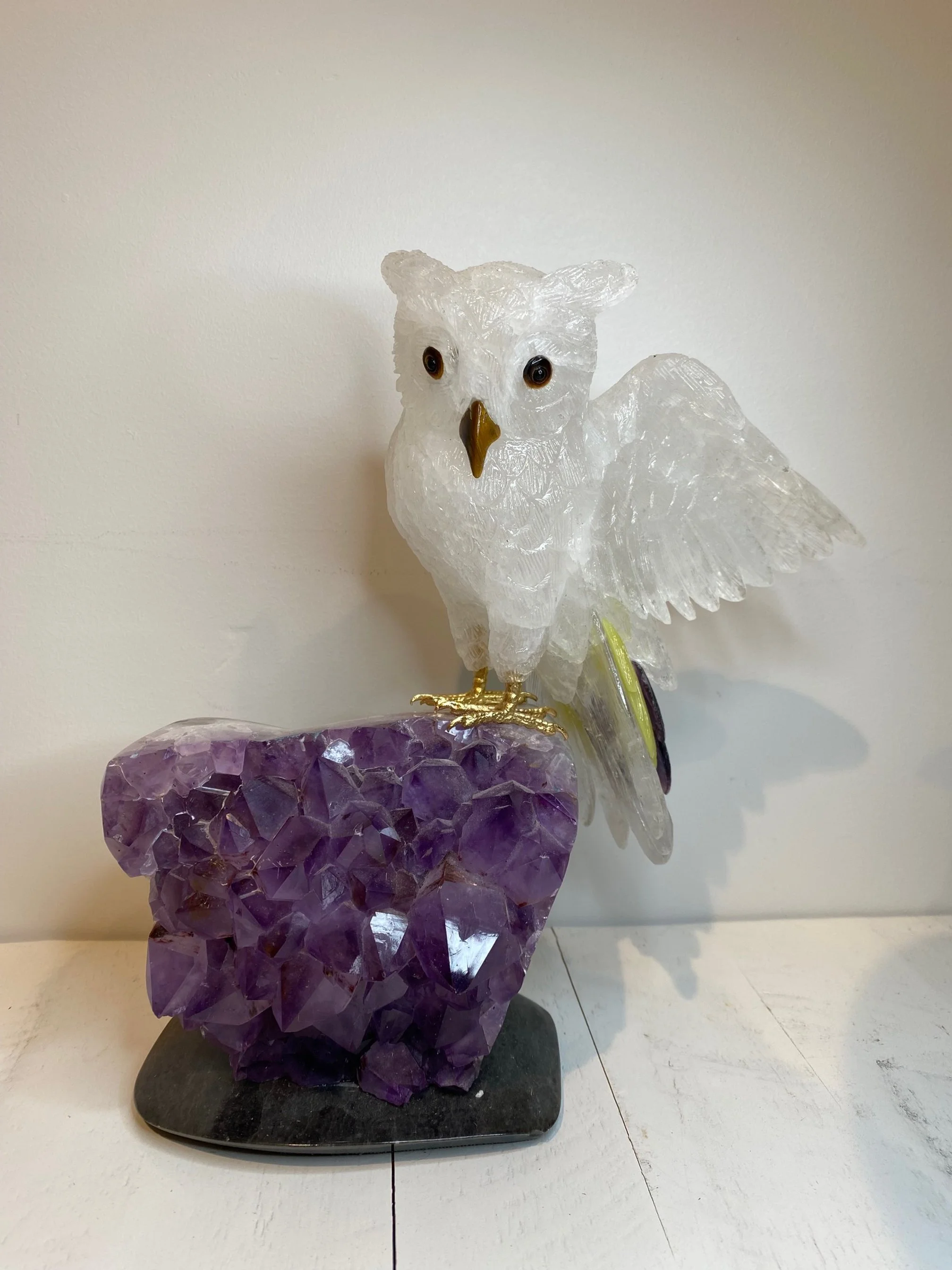 Clear Quartz and Amethyst Base