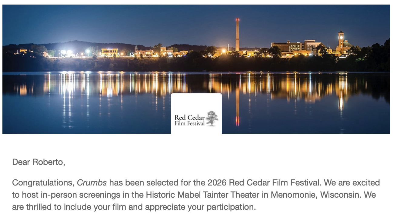Crumbs Is Going to Red Cedar Film Festival - and What It Took to Get It Made