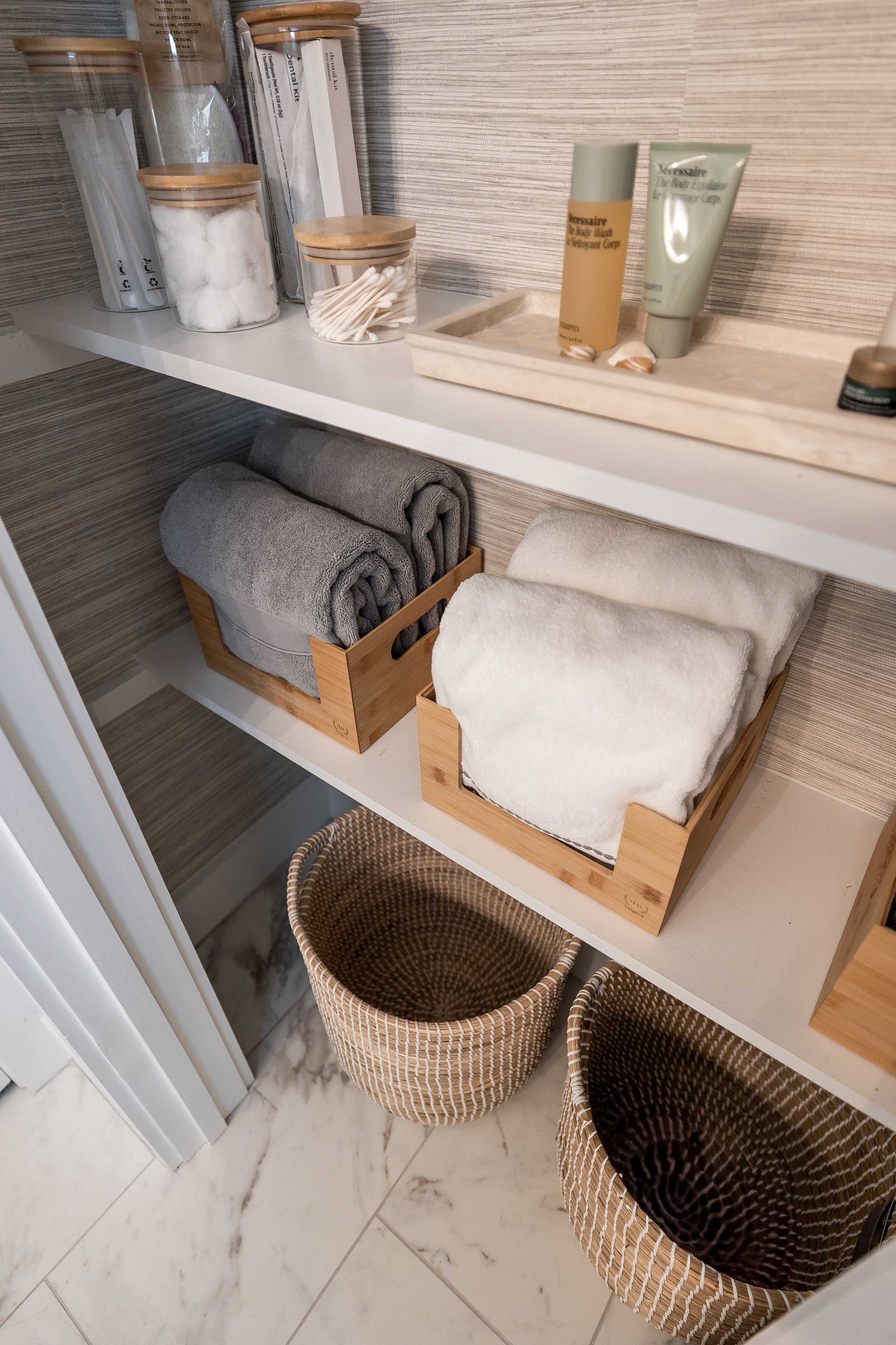 Linen Closet Baskets