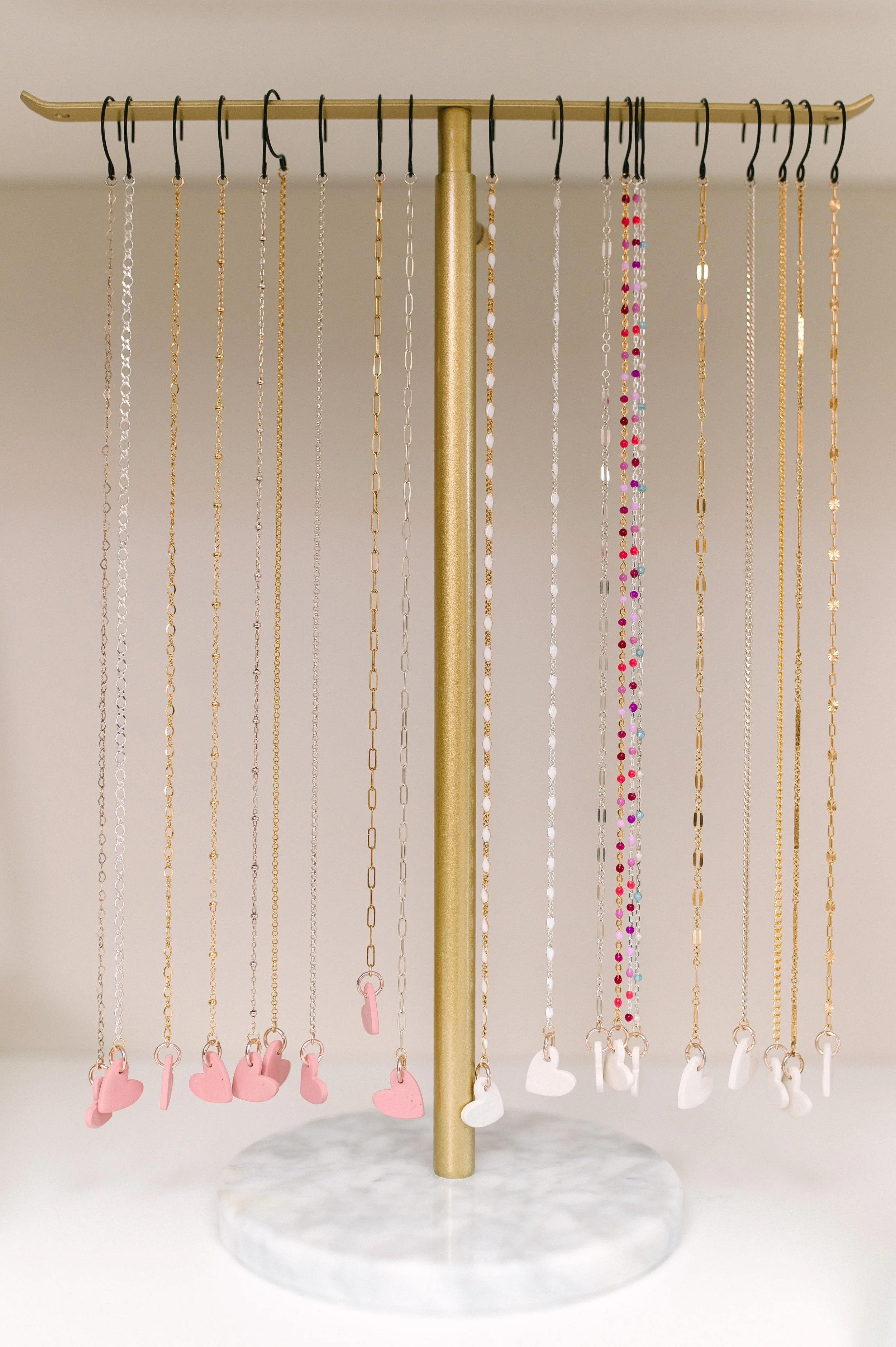 Permanent jewelry visual merchandising for bracelets 