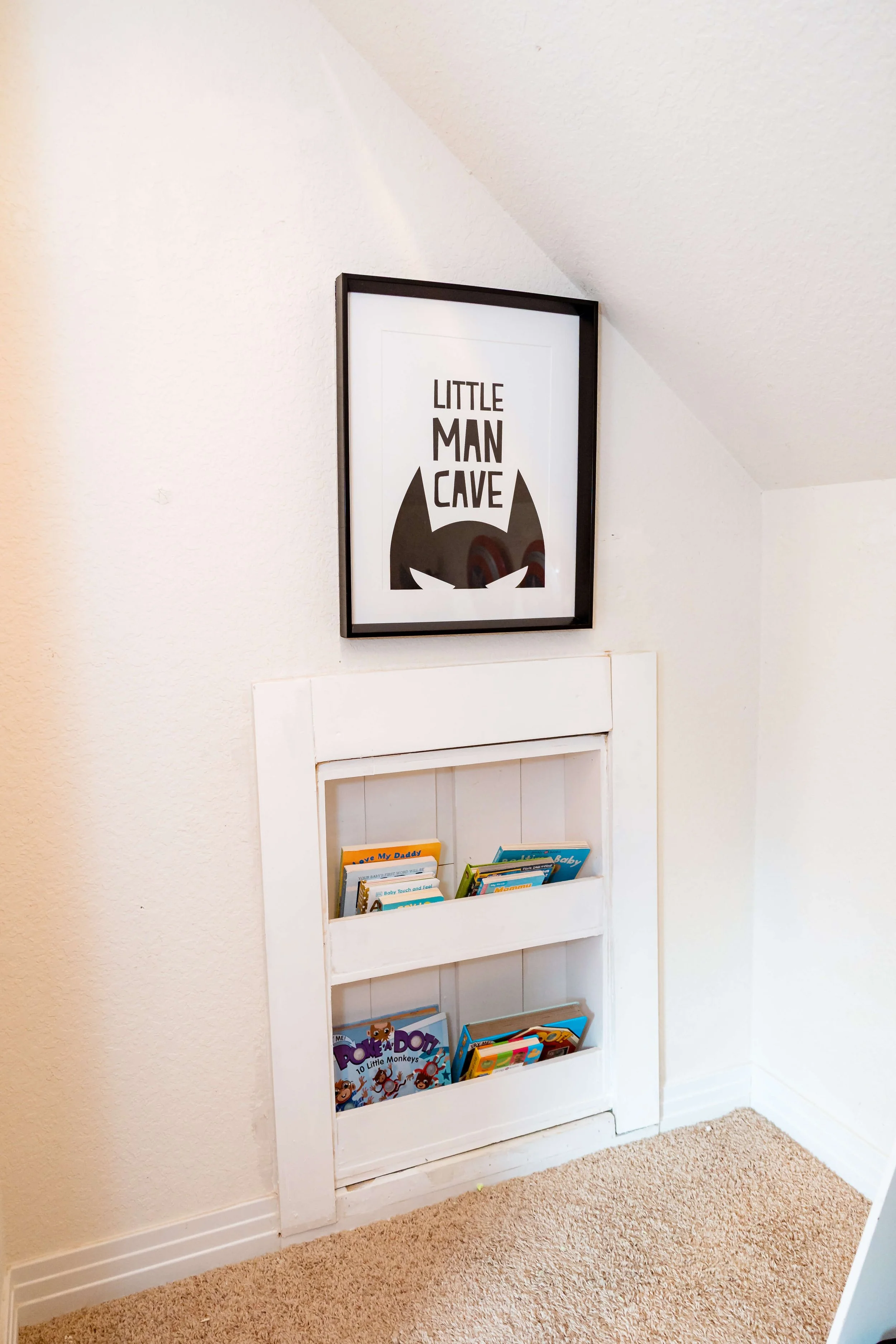 Minecraft-style playroom area with secret door 