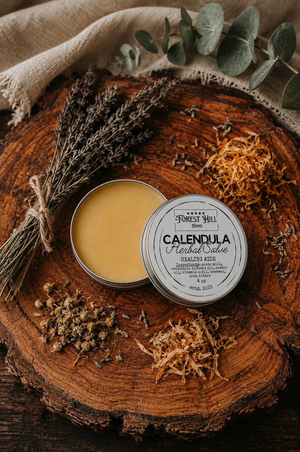 Goat Milk Herbal Salve - Calendula