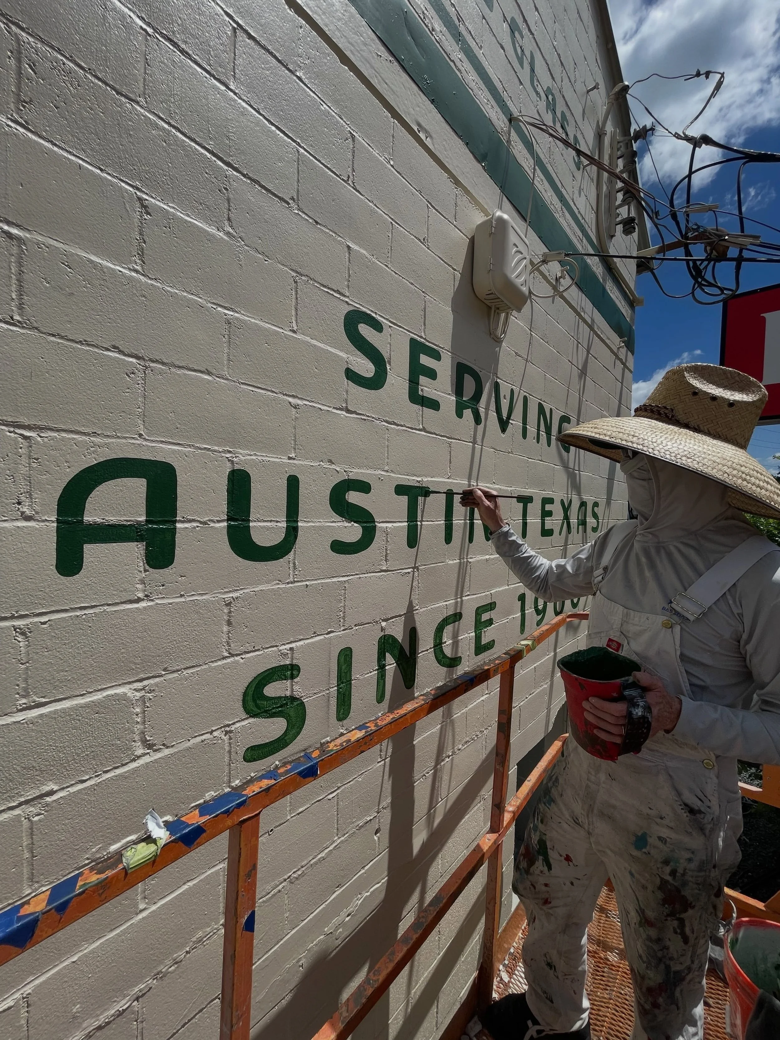 Worker smarter and harder. 
I.C. Signs 2026 Austin Texas Sign Painter 
For Hire Custom Lettering Artist
Make it Happen Cap&rsquo;n