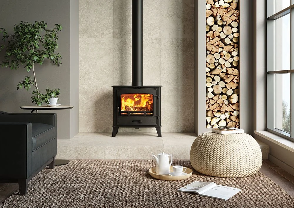 County Wide Fixed Grate Wood Multi-fuel Stove — Acquisitions  (Fireplaces) London