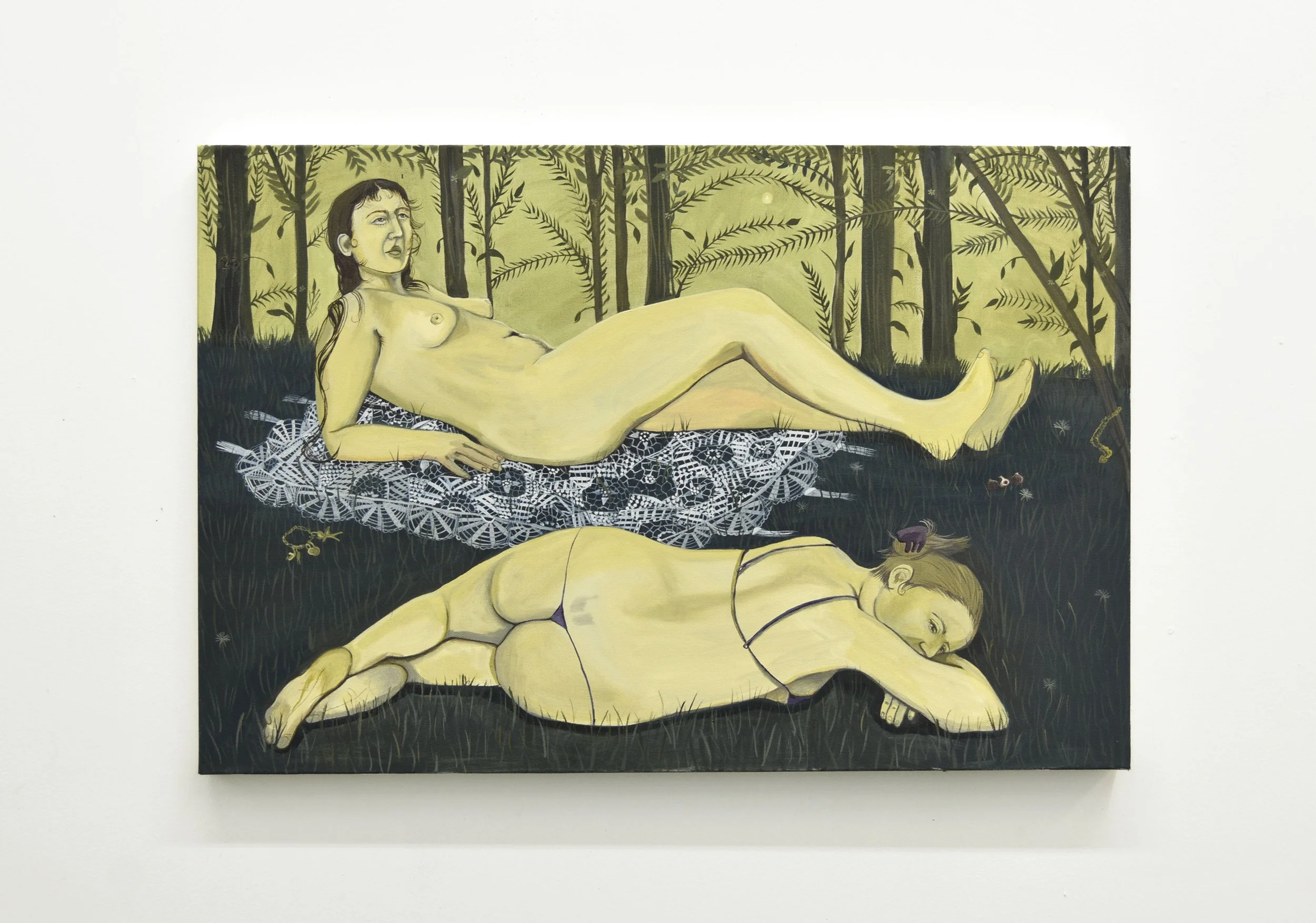 Forest Bathers, 20 x 30", oil on canvas