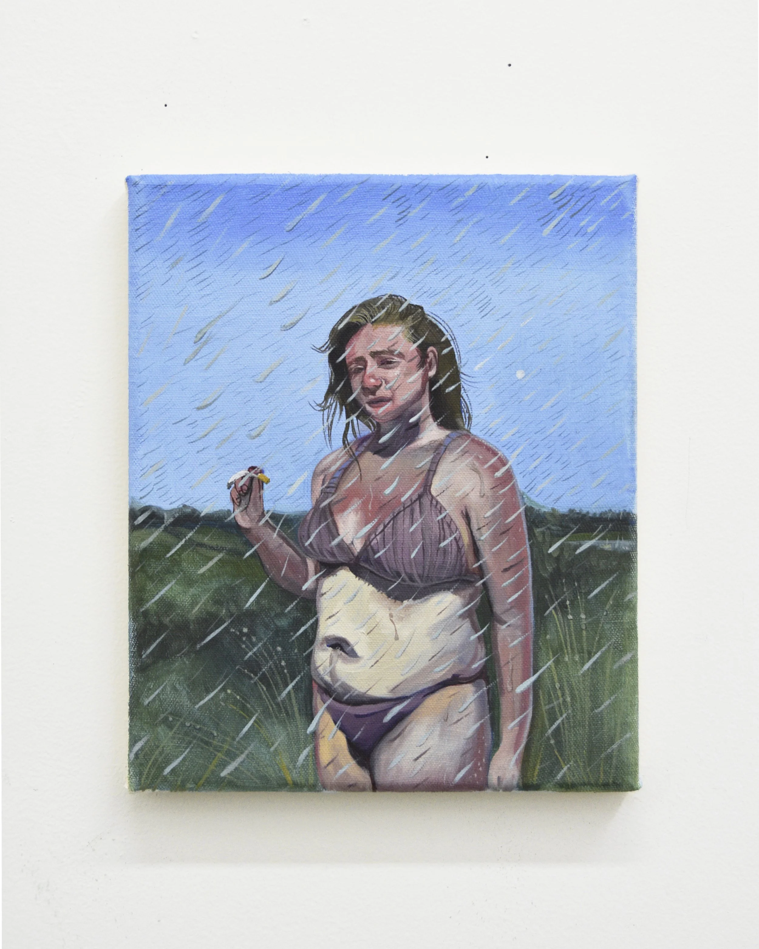 Soggy Cig #2, 9x10", oil on canvas