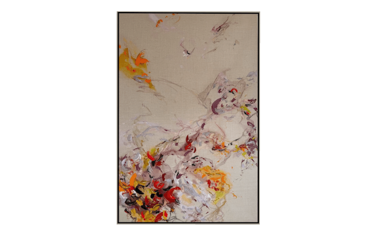 'The Space-In-Between' Abstract on Linen